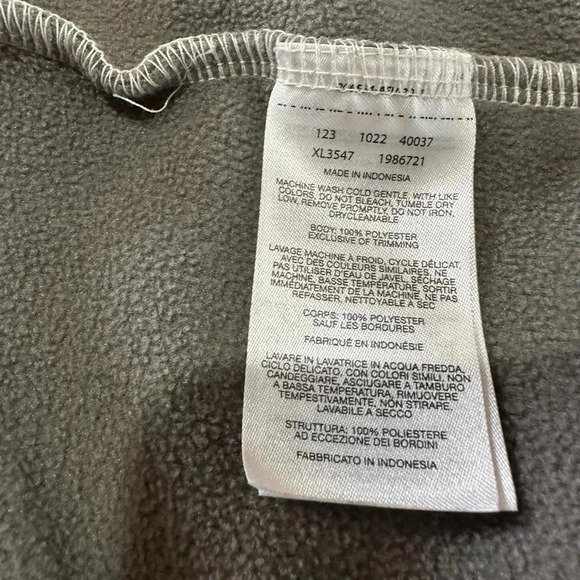 Columbia Fleece Jacket Full Zip Color block Cream Gray Medium EUC - Picture 5 of 7